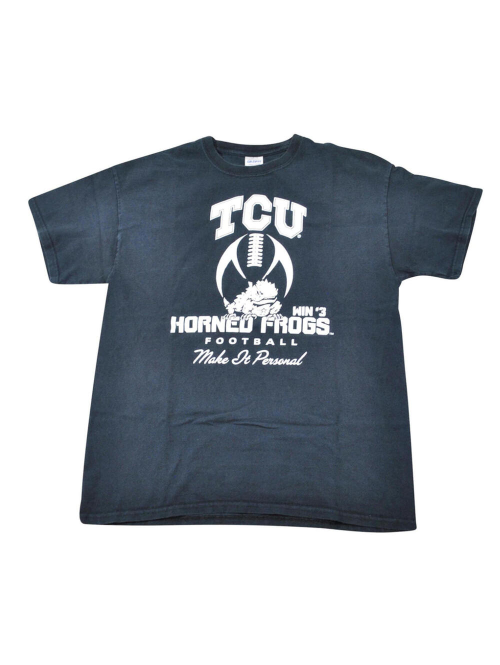Vintage TCU Horned Frogs NCAA Football Black Shirt Size Large